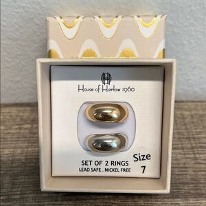 House of Harlow 1960 | Dual-Tone Ring Set | Size 7